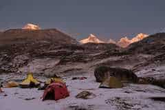 Cold morning in HuayHuash camp