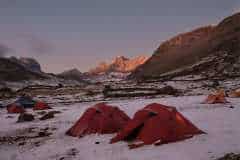 Cold morning in HuayHuash camp